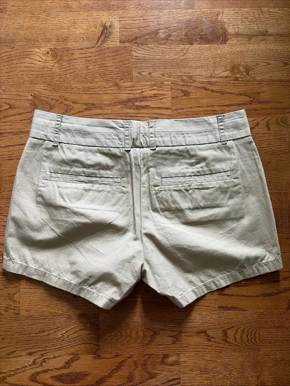 J.Crew Factory Broken-In Chino Shorts 00 Pockets Women Khaki Cotton Low Rise